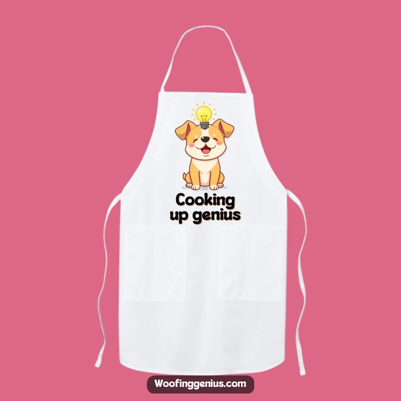 Funny Genius Dog Apron - Lightbulb Idea, Culinary Innovation Gift