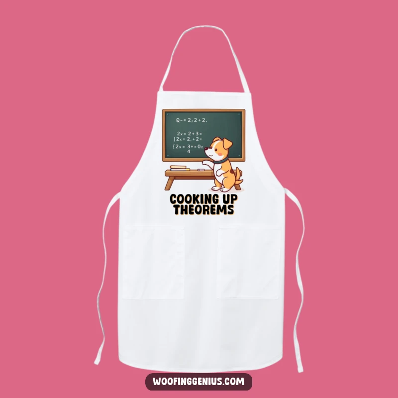 Funny Genius Dog Chef Apron - Kitchen Equation Master Gift!