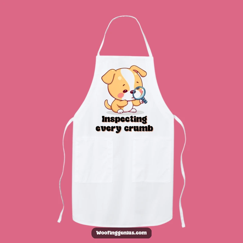Funny Detective Dog Apron - Kitchen Clue Investigator Gift!