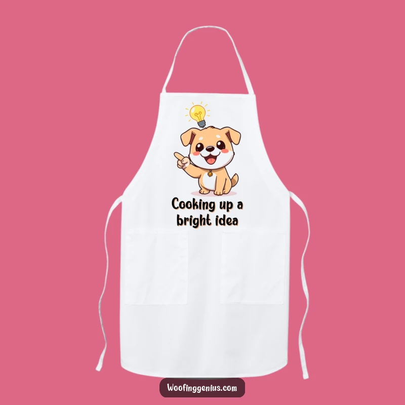 Funny Idea Dog Apron: Chef's Lightbulb Canine's Pointer Kitchen Gift