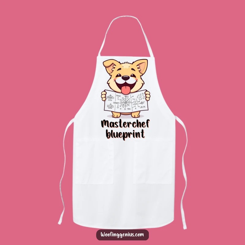 Funny Dog Master Chef Apron: Diagram Genius, Humorous Cooking Gift