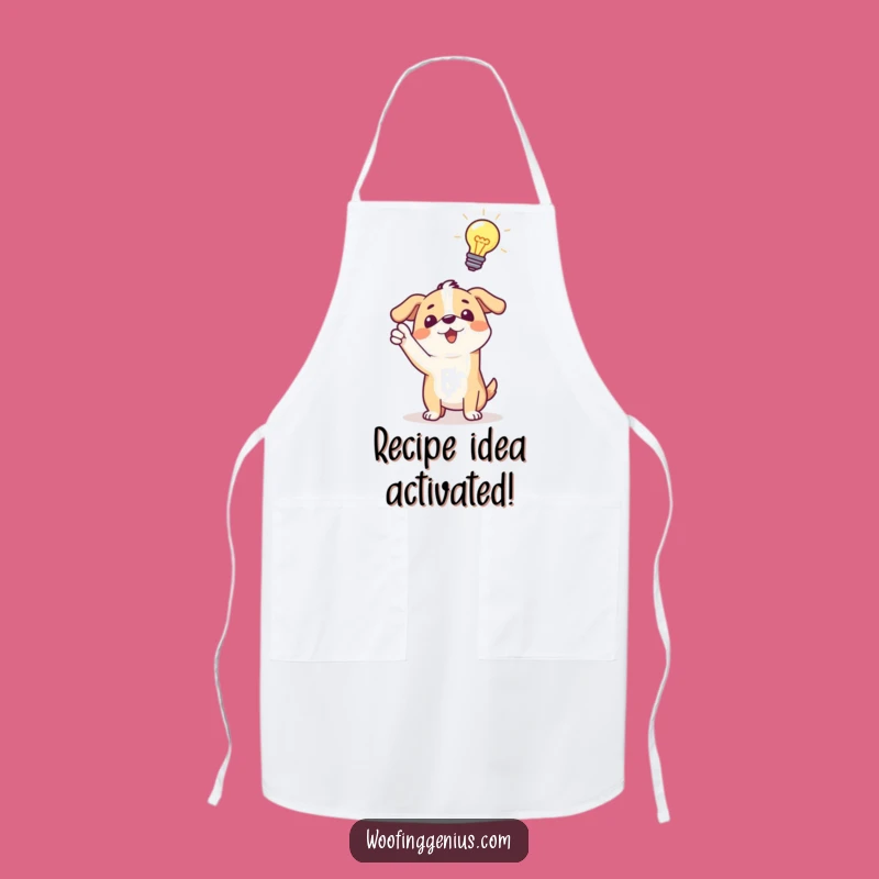 Funny Dog Chef's Idea Apron: Lightbulb Genius Cook, Perfect Gift!