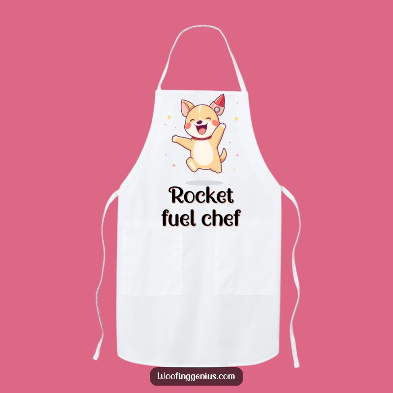 Funny Joyful Dog Rocket Apron, Blast Off in the Kitchen With This Hilarious Gear