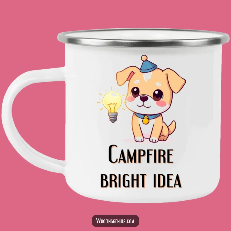 Bright Ideas Funny Dog Lightbulb Camping Mug - Humorous Genius Outdoor Gift