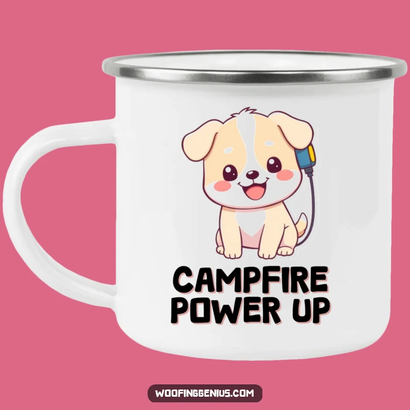 Funny Kawaii Dog Camping Mug: Durable Charging Cup, Great Funny Gift