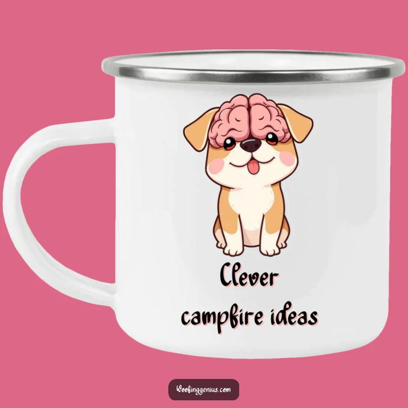 Funny Big Brain Dog Camp Mug: Genius Humor for Adventures, Perfect Funny Gift