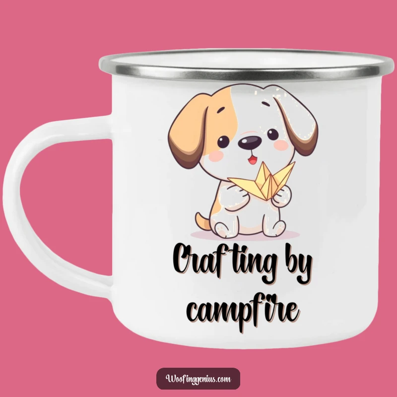 Funny Origami Dog Camping Mug: Artistic Sips for Outdoor Creators