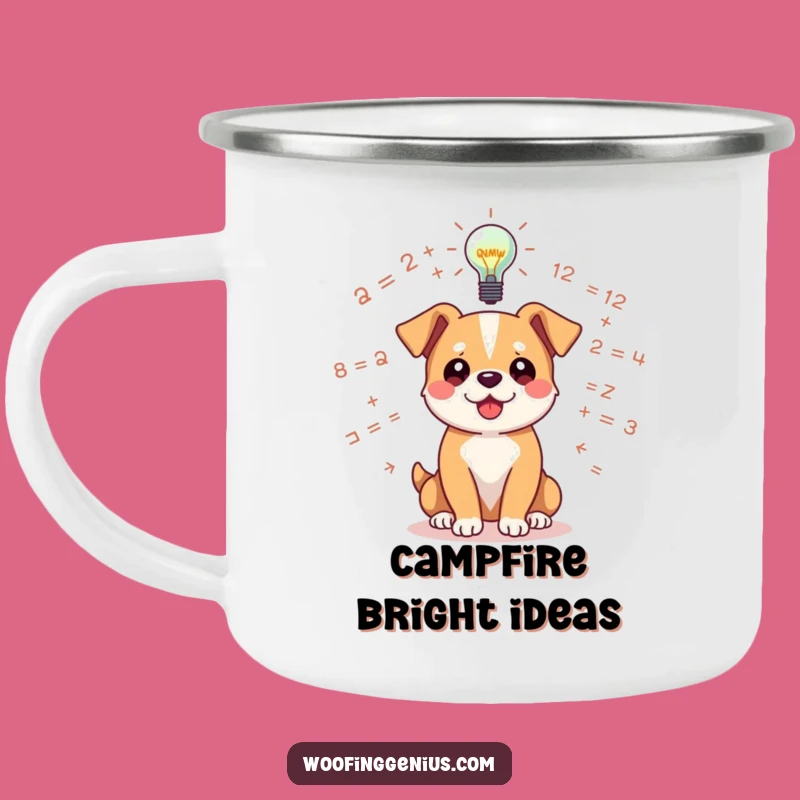 Funny Dog Brain Camp Mug: Lightbulb Idea, Hilarious Outdoor Gift