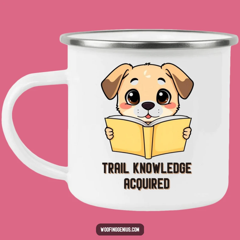 Funny Dog Campfire Mug: Outdoor Scholar Pooch, Perfect Gift!