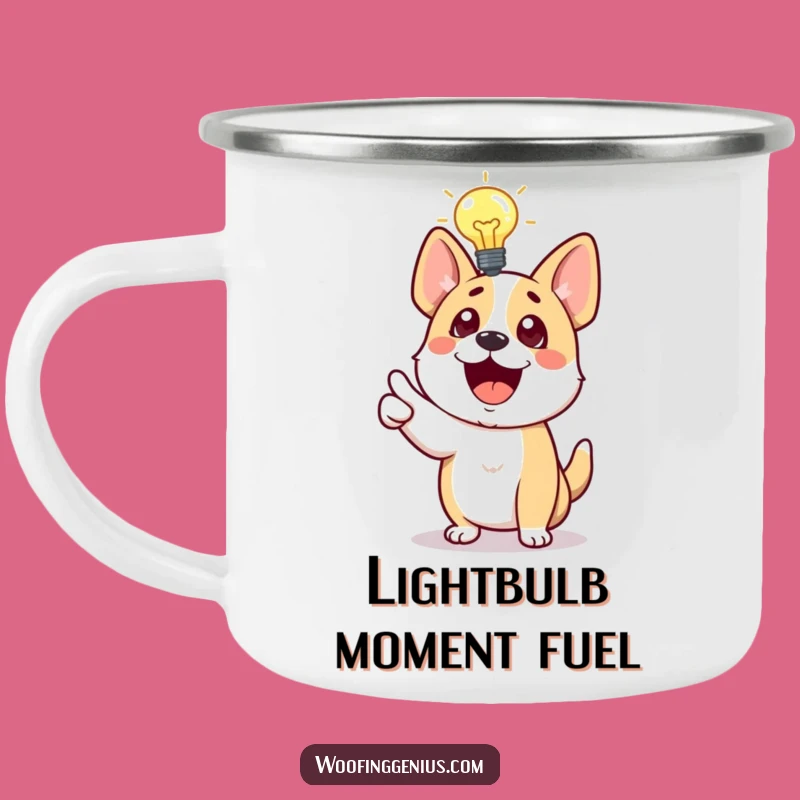 Funny Dog Idea Camping Mug: Smart Pup Excitement Adventure Gift