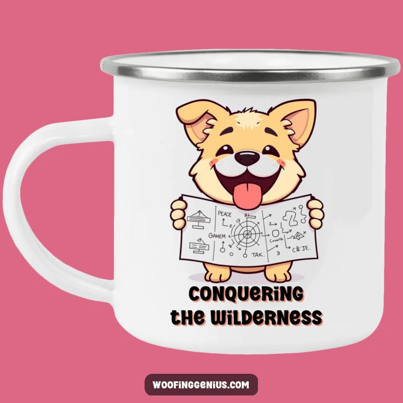 Funny Dog Victory Camp Mug: Diagram Mastermind, Hilarious Outdoor Gift