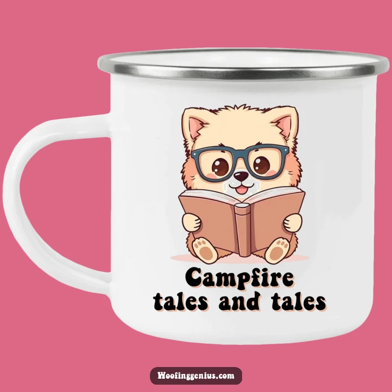 Funny Scholar Dog Camp Mug: Intellectual Humor for Your Adventures, Perfect Funny Gift