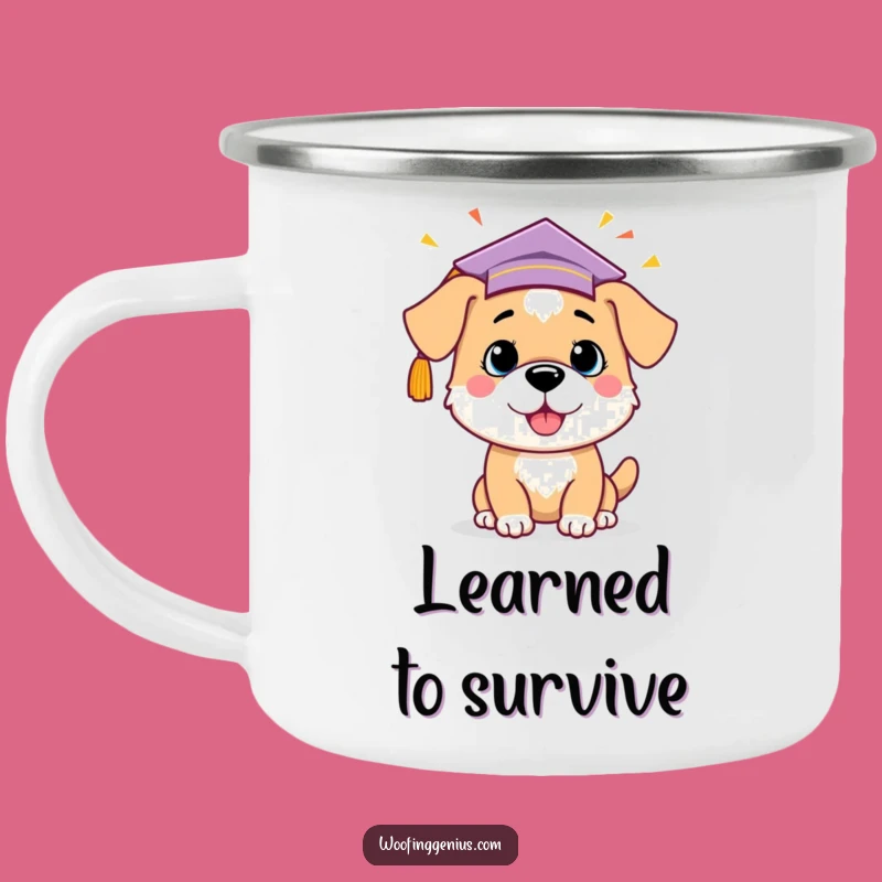 Funny Graduation Dog Idea Camping Mug: Smart Pup Outdoor Gift
