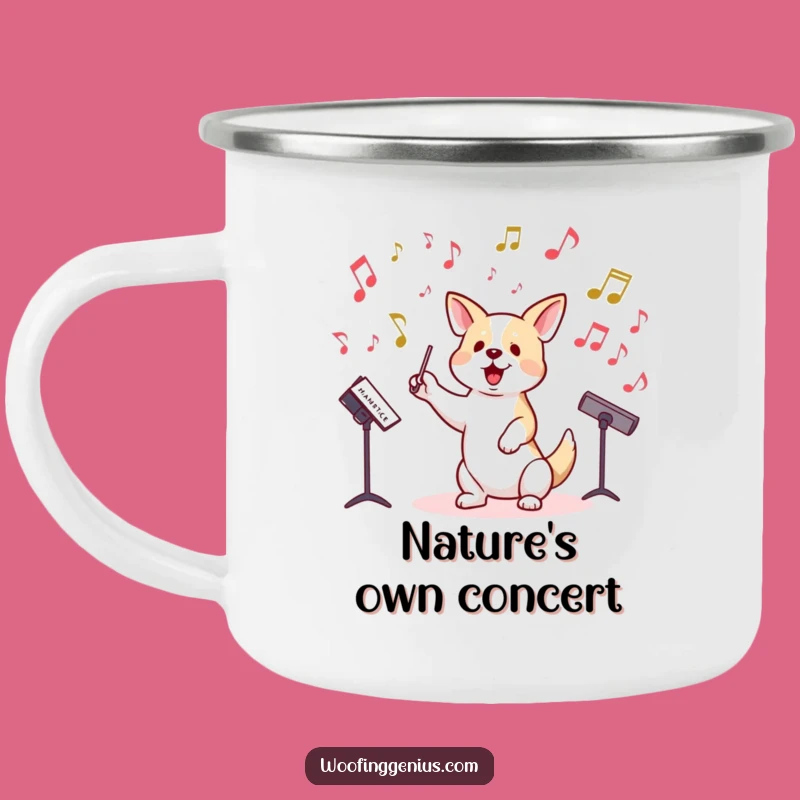 Funny Dog Conductor Camping Mug - Durable Canine Concert Cup, Best Funny Gift
