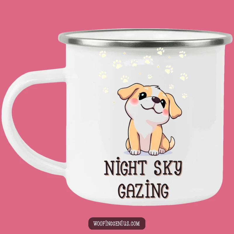 Funny Dog Paw Print Sky Camping Mug: Your Hilarious Celestial Companion
