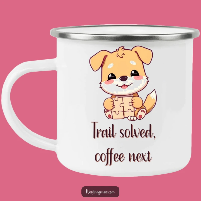 Funny Dog Jigsaw Puzzle Adventure Mug - Hilarious Outdoor Puzzle Solver Gift