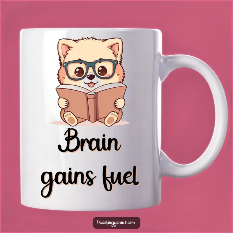 Funny Bookworm Dog Mug: Smart Humor for Avid Readers, Perfect Funny Gift