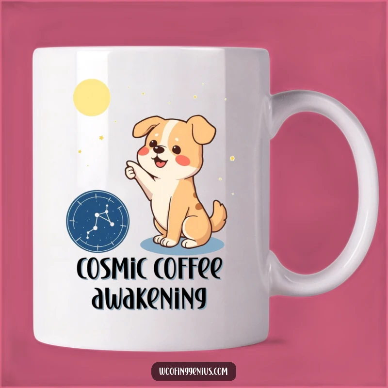 Funny Dog Astronomy Mug: Celestial Pointer's Cosmic Constellation Discovery Gift