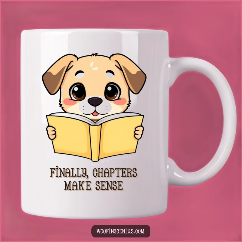Funny Dog Bookworm Mug: Smart Pooch Scholar, Perfect Gift for Book Lovers!