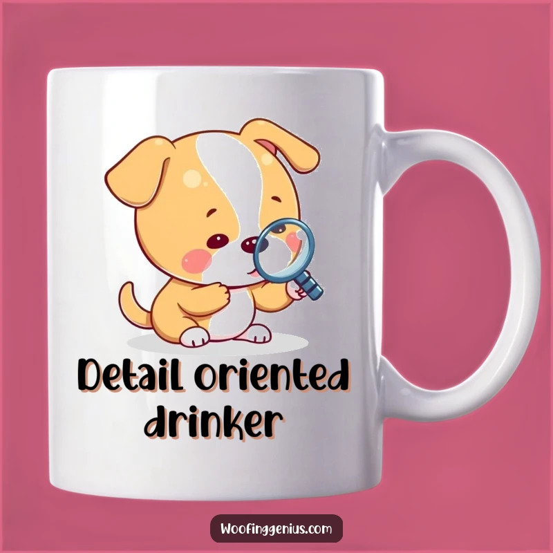 Funny Detective Dog Mug - Tiny Clue Investigator Gift!
