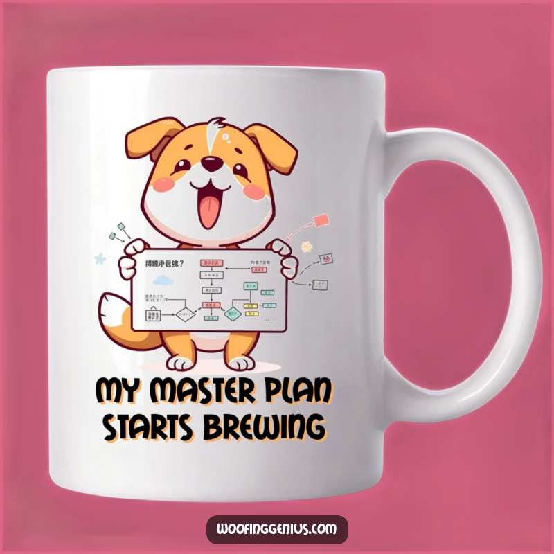 Funny Dog Flowchart Expert Mug - The Perfect Gift for Brainy Pups!