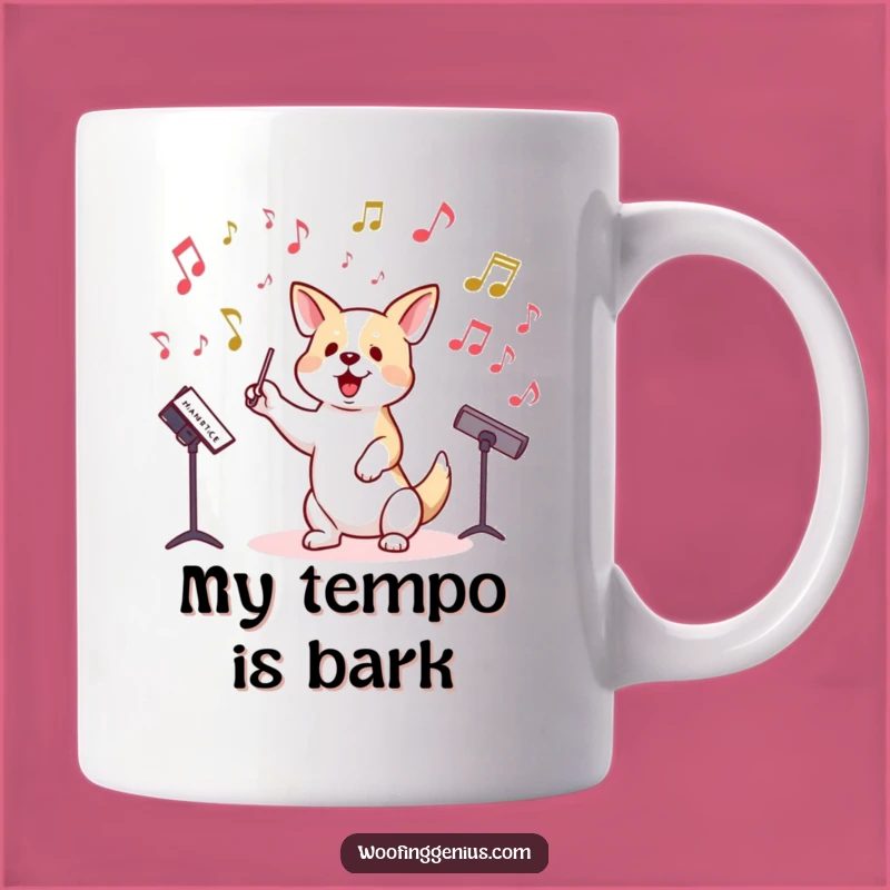 Funny Dog Maestro Mug - Canine Conductor of Chaos, Perfect Funny Gift for Music Lovers