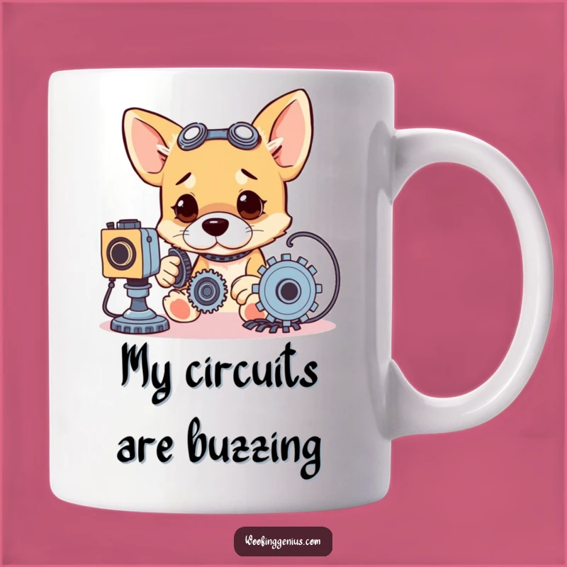 Funny Dog Tinkerer Mug - Genius Canine Engineer, Perfect Funny Gift for Tech Lovers