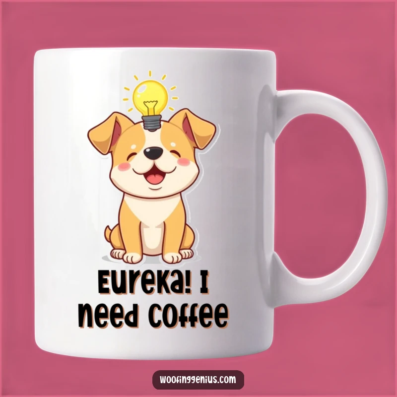 Funny Genius Dog Mug - Lightbulb Idea, Clever Pup Gift for Thinkers