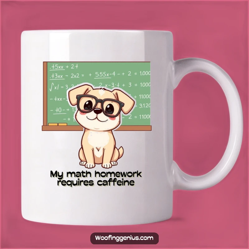 Funny Genius Dog Mug: Smart Canine Scholar's Funny Equation Coffee Cup Gift