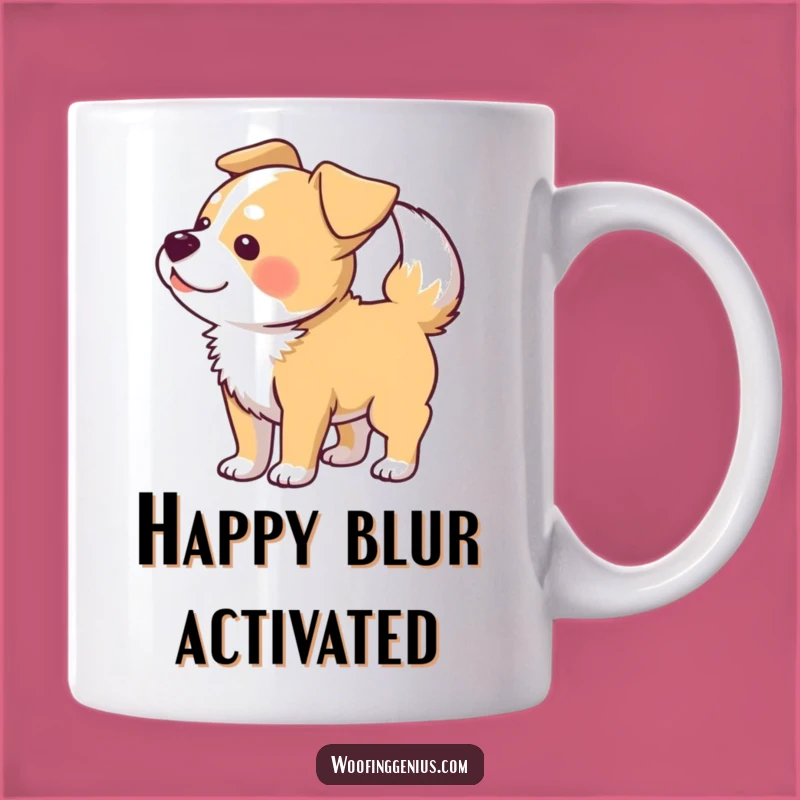 Funny Happy Dog Tail Mug: Pure Joy in Motion, Perfect Funny Gift