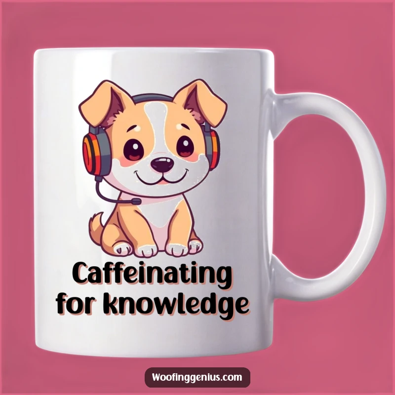 Funny Music Dog Mug - Hip Pup Lecture Listener Gift!