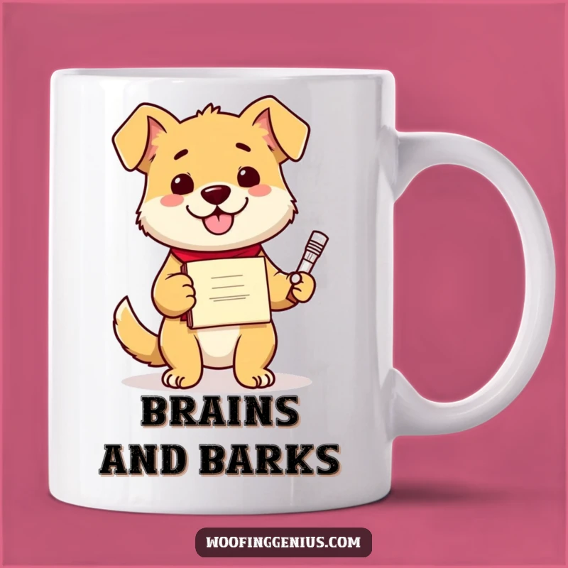 Funny Proud Dog Inventor Mug, Hilarious Canine Diploma Gift for Smarty-Pants Pet Lovers