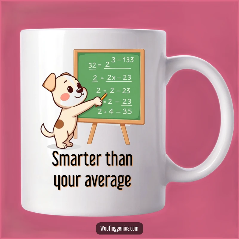 Funny Genius Dog Mug: Smart Equations Design, Hilarious Gift for Brainy Pups