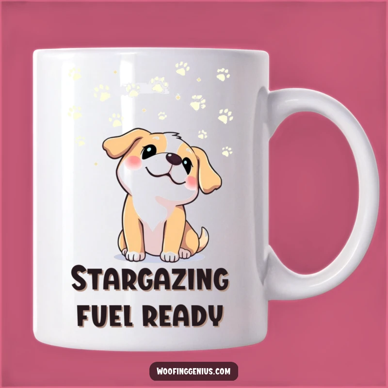 Funny Dog Paw Print Sky Mug: Hilarious Celestial Gift for Dog Lovers
