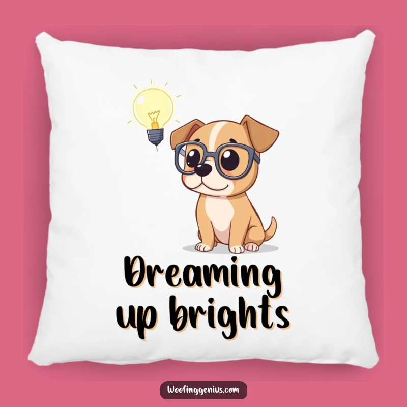Funny Dog Genius Pillow - Comfy & Comical Accent for Thinkers