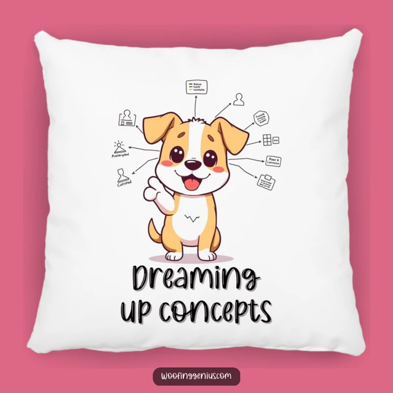 Funny Genius Dog Pillow: Cozy Up with Smart Canine Comedy