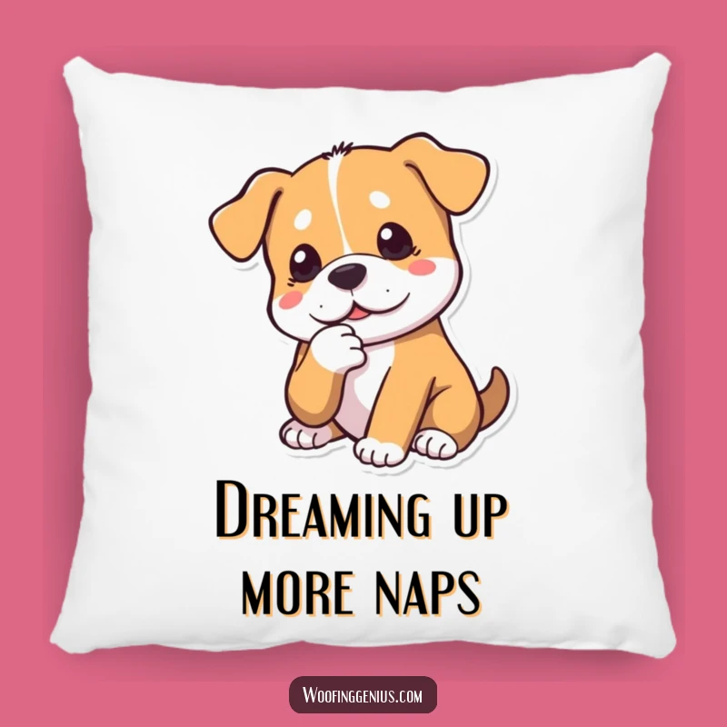 Funny Dog Reflection Pillow: Thoughtful Pose Comfort, Cozy Gift