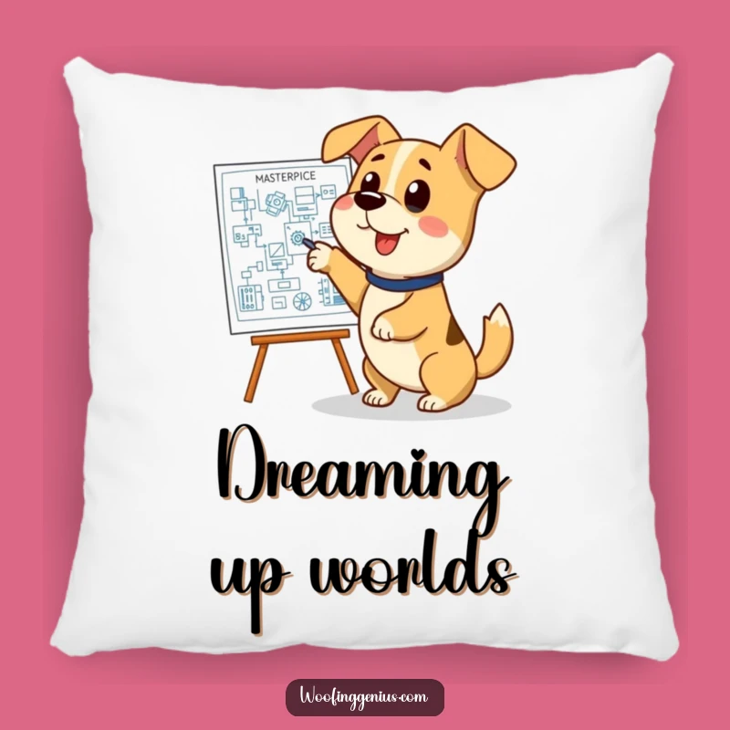 Funny Dog Blueprint Pillow: Comfy and Clever Decor for Your Home Gift