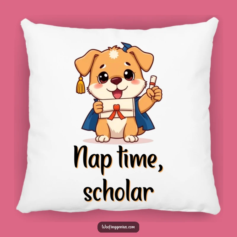 Funny Dog Graduation Pillow: Cuddle Up with this Hilarious Smart Pooch Accent