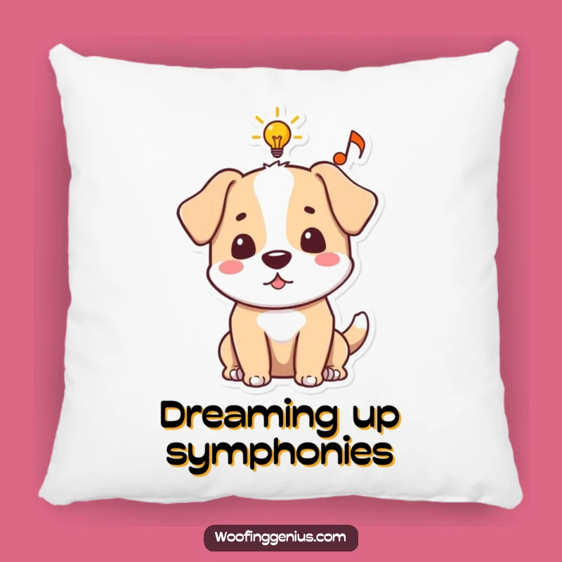 Funny Dog Idea Comfort Pillow - Hilarious Accent for Creative Nooks