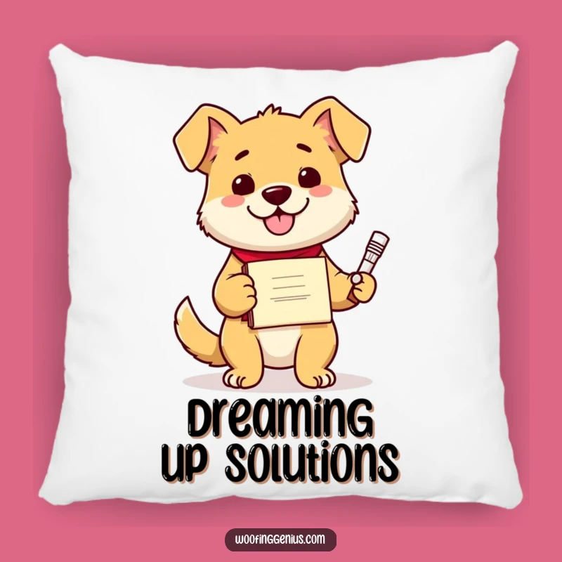 Funny Dog Inventor Pillow, Comfy Canine Diploma Cushion for a Laughably Smart Home