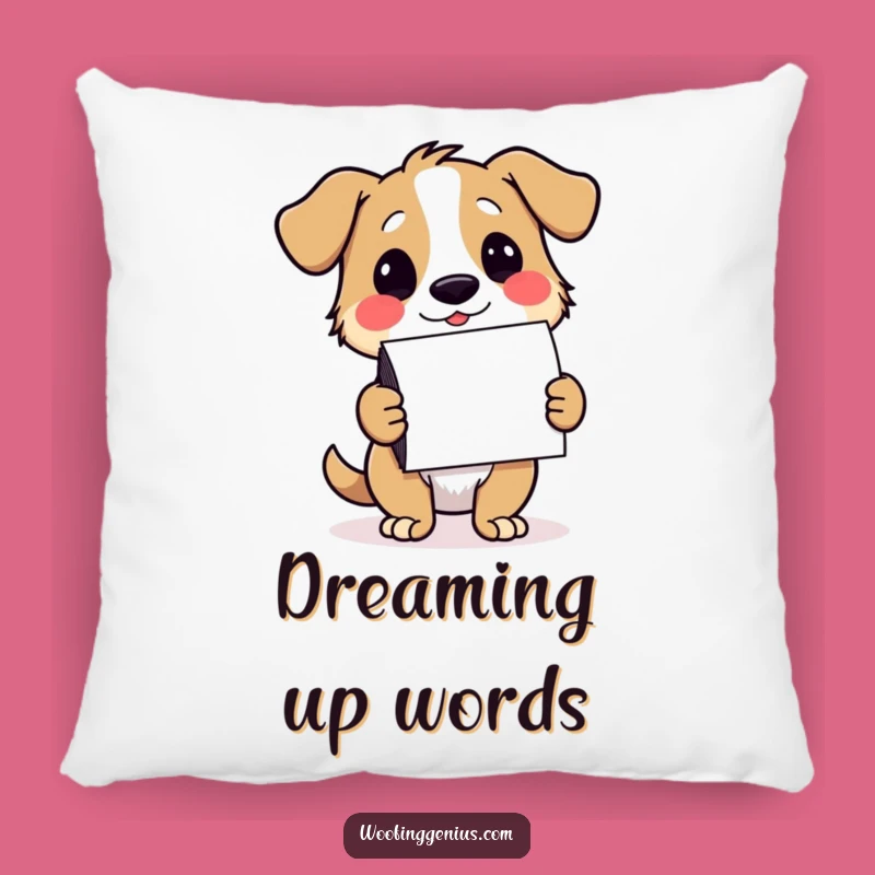 Funny Dog Notecard Comfort Pillow - Hilarious Accent for Cozy Spaces