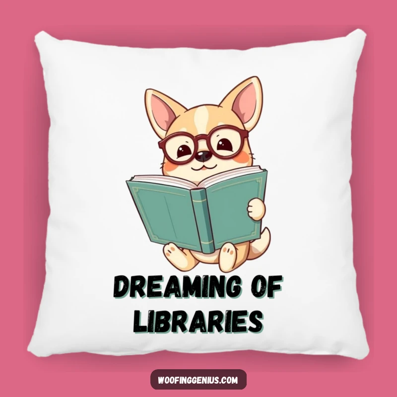 Funny Enlightened Dog Pillow: Cozy Wise Pup Cushion, Literary Comfort