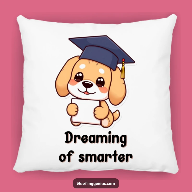Funny Graduation Dog Pillow: Cozy & Hilarious Smart Decor