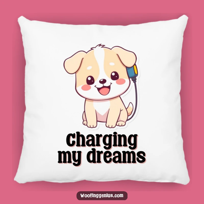 Funny Kawaii Dog Pillow: Self-Charging Humor Cushion, Adorable Funny Gift