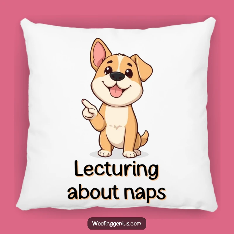 Funny Presenter Dog Pillow: Cozy Canine's Pointer Accent Gift