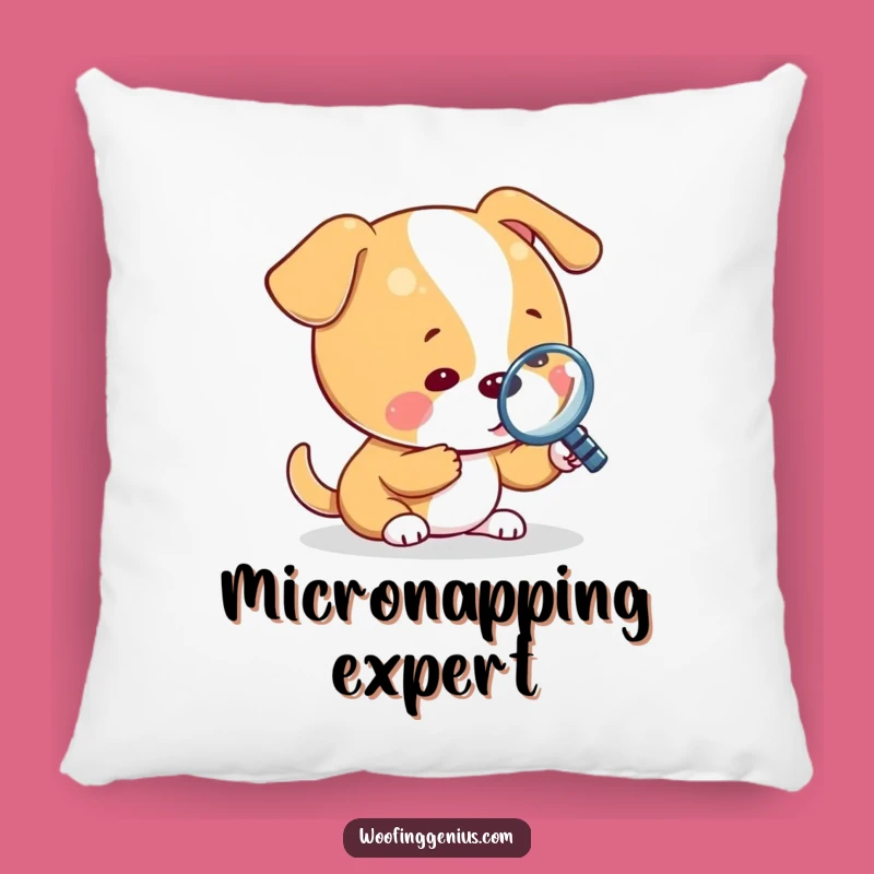 Funny Sleuth Dog Pillow - Cozy Investigation Cushion Gift!