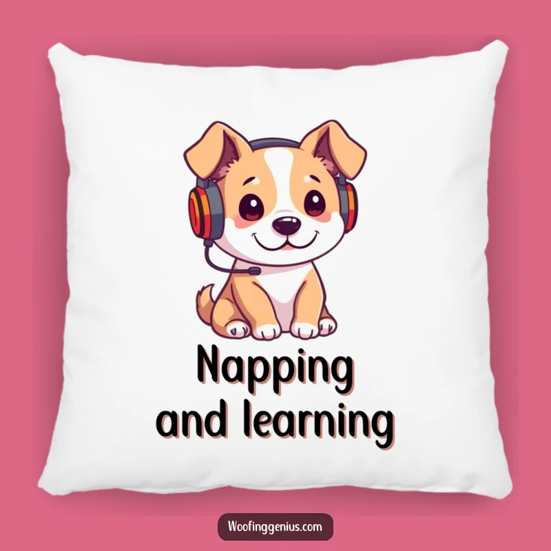Funny Study Dog Pillow - Cozy Naptime Learning Gift!