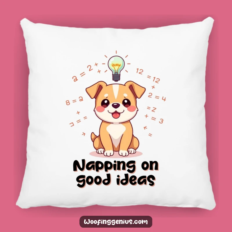 Funny Dog Thinking Pillow: Eureka Moment Comfort, Cozy Gift