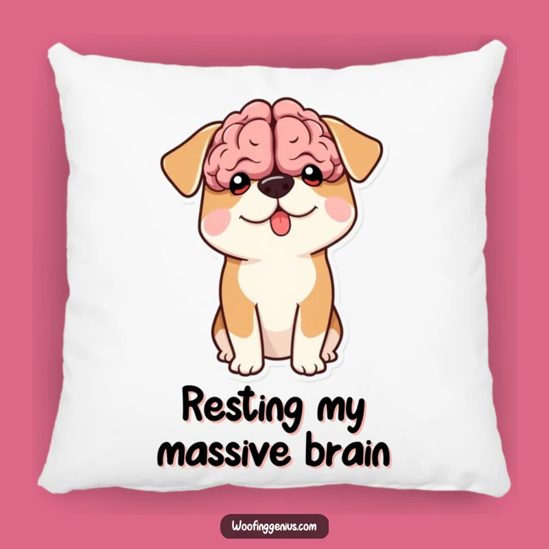 Funny Big Brain Dog Pillow: Cozy Comfort for Your Smart Space, Sweet Funny Gift